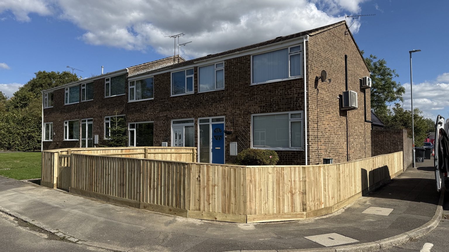 Newly installed timber fencing