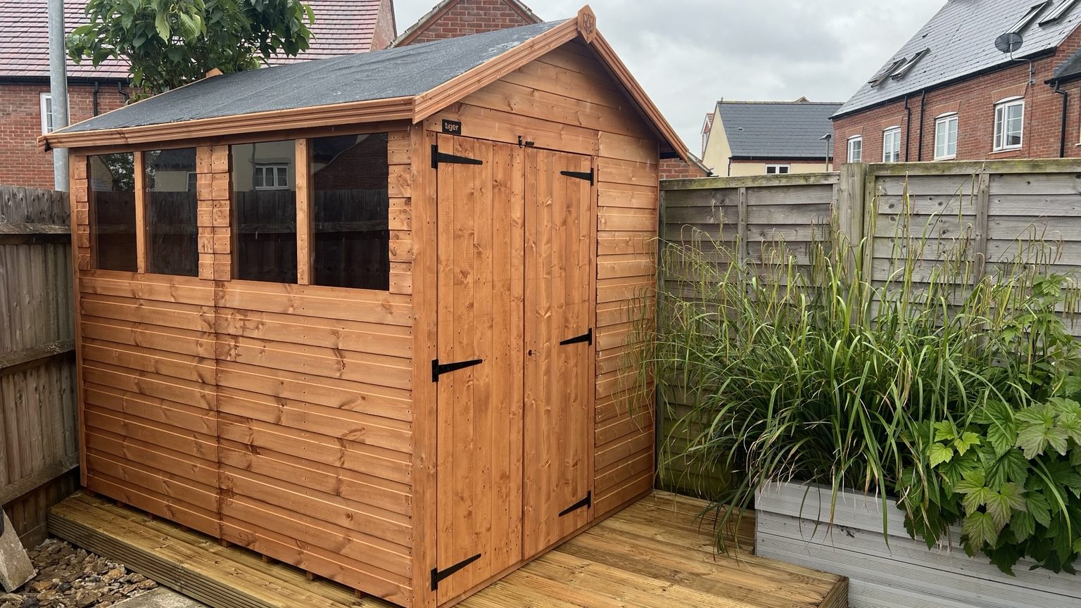 Timber garden shed